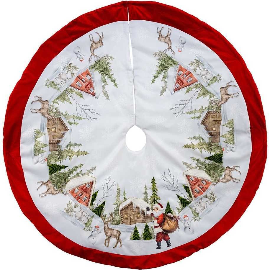 48-Inch Velvet Beaded Embroidered Tree Skirt