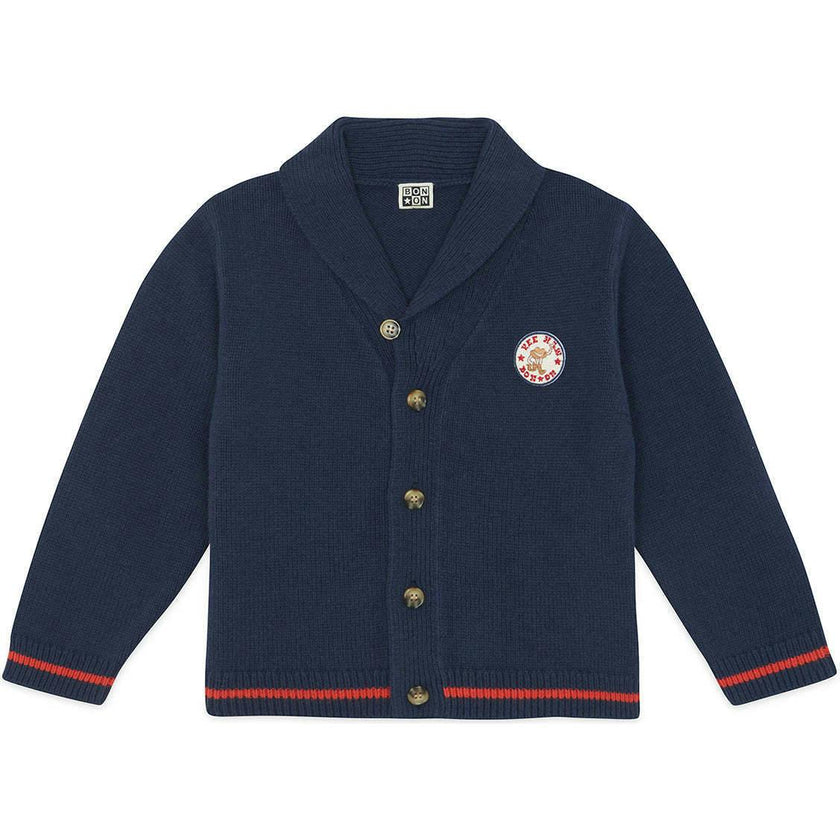 BONTON Hubert Cardigan - Bleu Brut