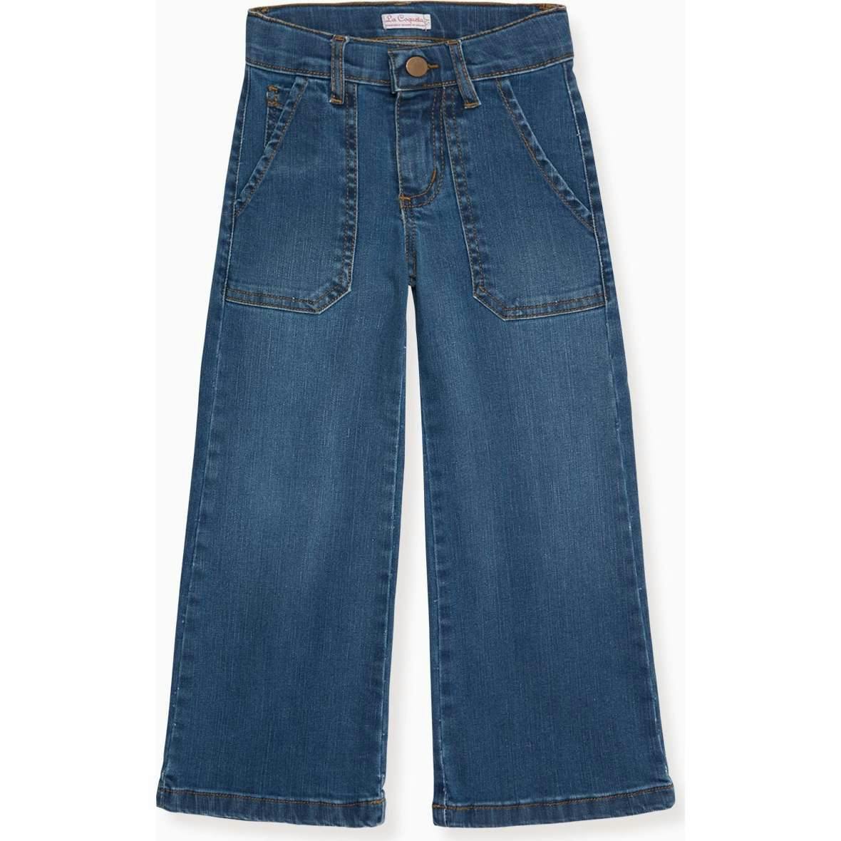 Blue Denim Enola Girl Wide Leg Jeans