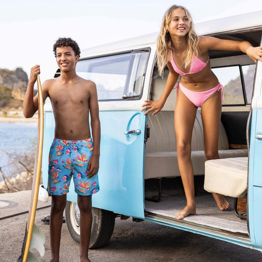 Sustainable Comfort Lined Drawstring Swim Short