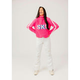 Women's Retro Ski Knit Cropped Turtleneck Sweater
