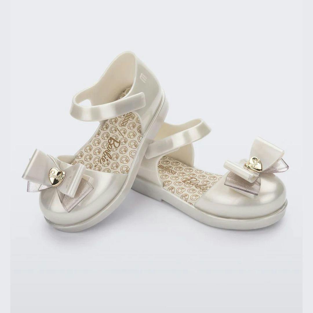 Metallic White Amy Barbie Sandals