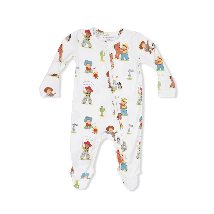 Vintage Cowboys - 2 Way Zipper Footie