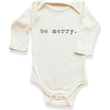 Be Merry Organic Cotton Baby Bodysuit Long Sleeve