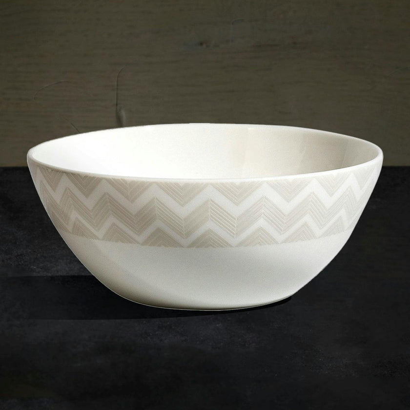 ZIG ZAG WHITE Set 2 Pcs. Soup Bowl - Ø 14,5* H. 6 Cm