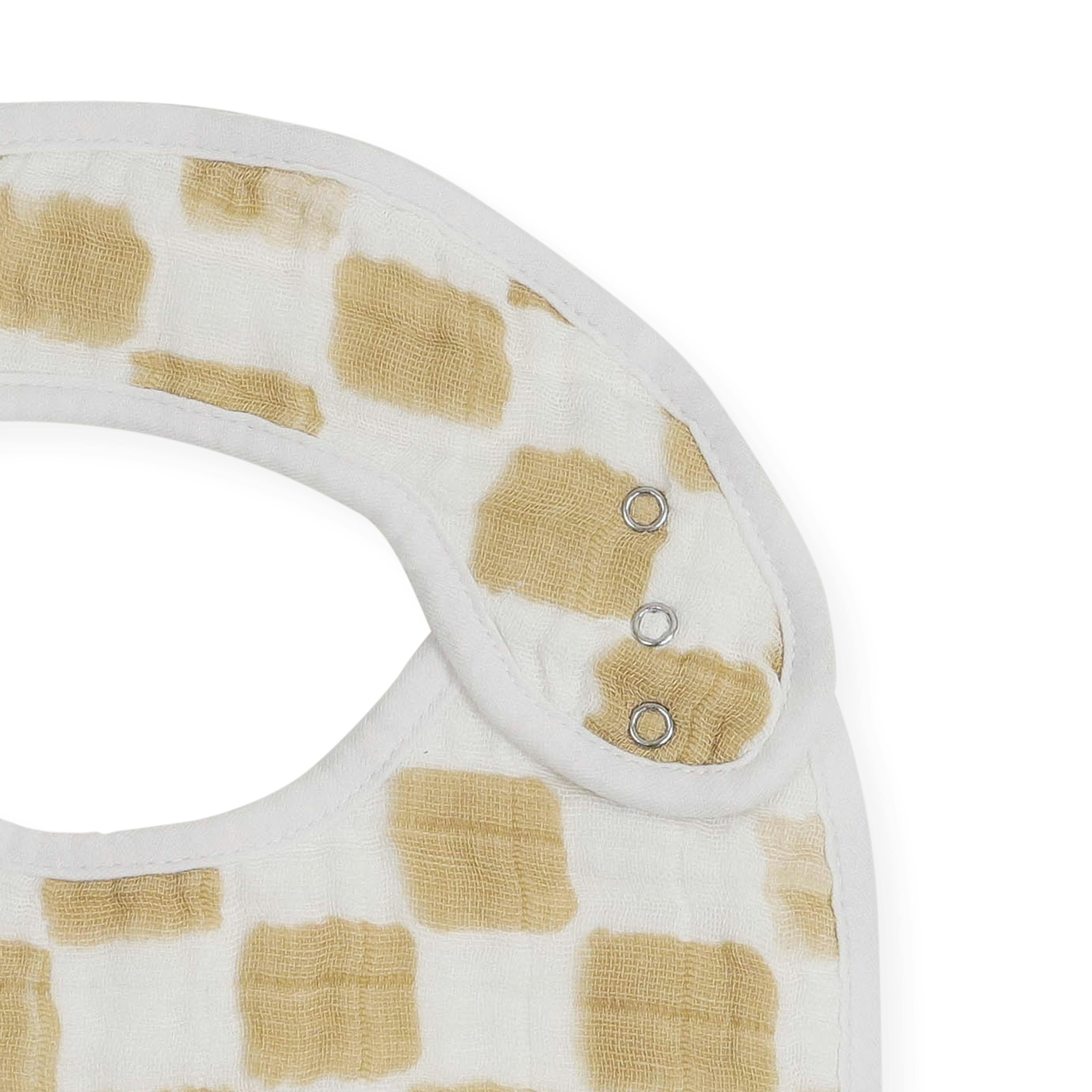 Cotton Muslin Classic Bib 3 Pack - Adobe Checker