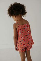 Girls Gauze Tank & Short Set in American Cowgirl