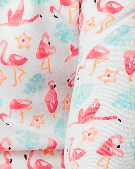 The Organic Long Sleeve Pajama Set [Flamingos]
