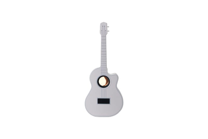 Rock Star Karaoke-Guitar Speaker & Microphone Combo - White