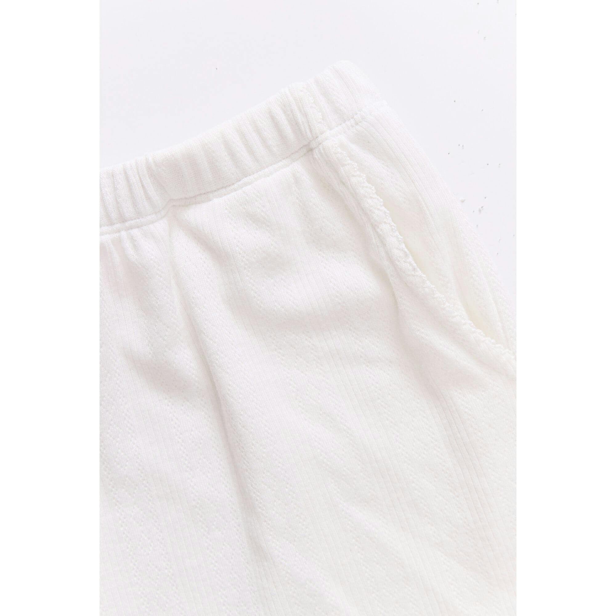 Girls Pointelle Short in Bright White