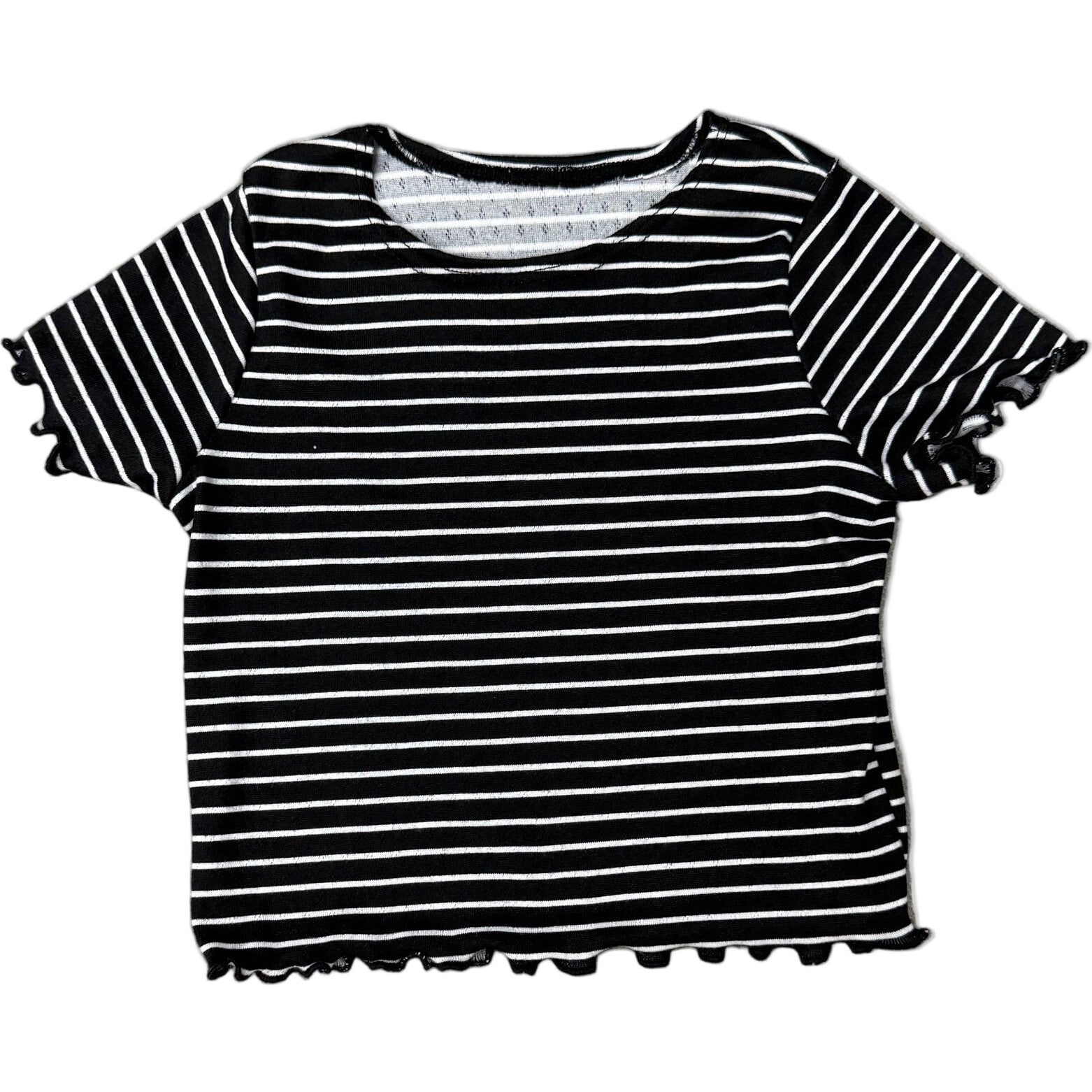 Girls Stripe Short Sleeve Top
