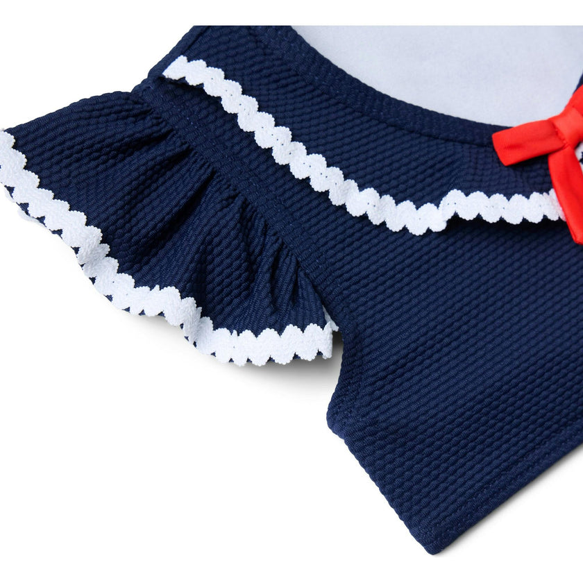 Recycled Textured Ruffle 2-Piece Swimsuit