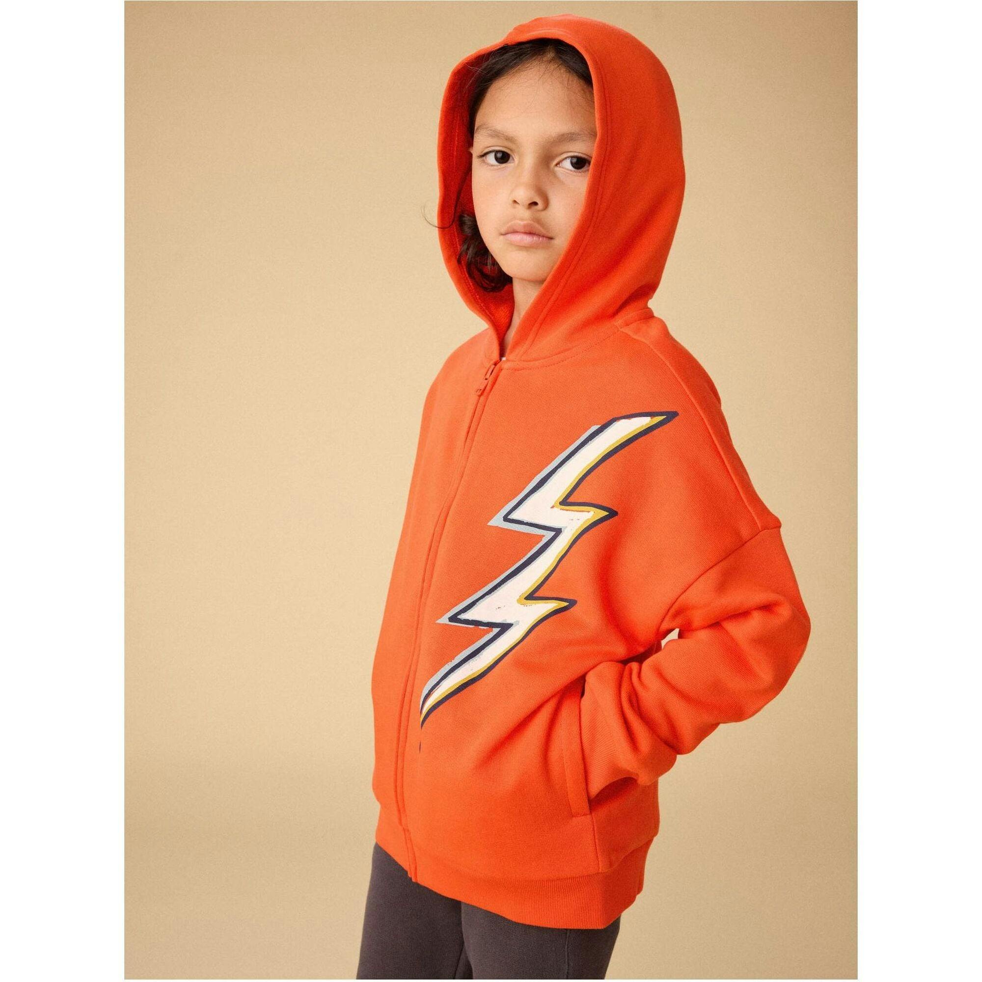 Lightning Bolt Easy Fit Hoodie, Red