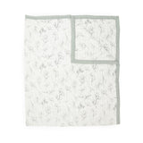 Organic Cotton Muslin Quilted Throw - Pencil Floral
