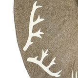 Handmade Felt Antlers Gray Christmas Tree Skirt 60" / 72"