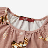 Mushroom Corduroy Ruffle Snap Jumper