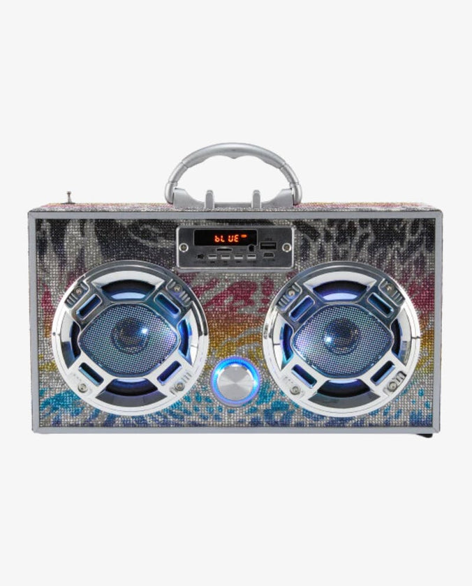 Animal Bling Boombox Bluetooth Speaker & FM Radio