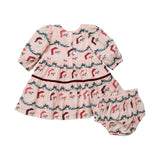 Baby Girls Maribelle Dress Set - Santa Garland