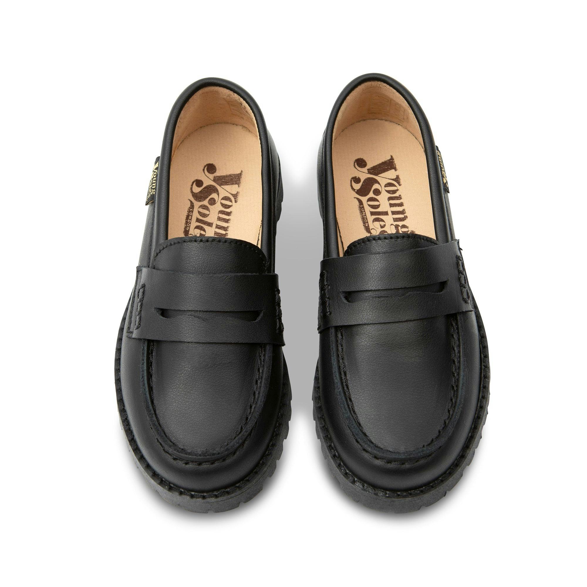 Nicki Kids Loafer - Black Leather