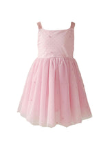 Crystal Pearl Tulle Sleeveless Tank Dress