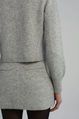 LYDIA MINI SKIRT | PALE MELANGE GREY