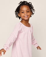 Girl's Twill Delphine Nightgown in Pink Gingham