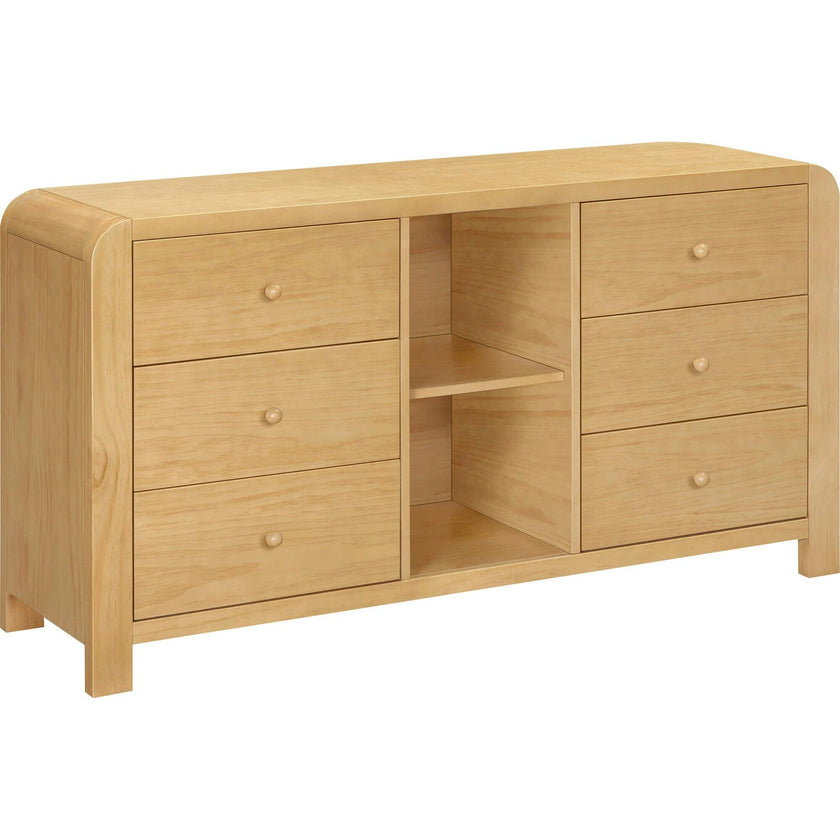 TipToe 6-Drawer Extra Wide Assembled Dresser with Cubbies (62")
