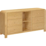 TipToe 6-Drawer Assembled Dresser With Cubbies In