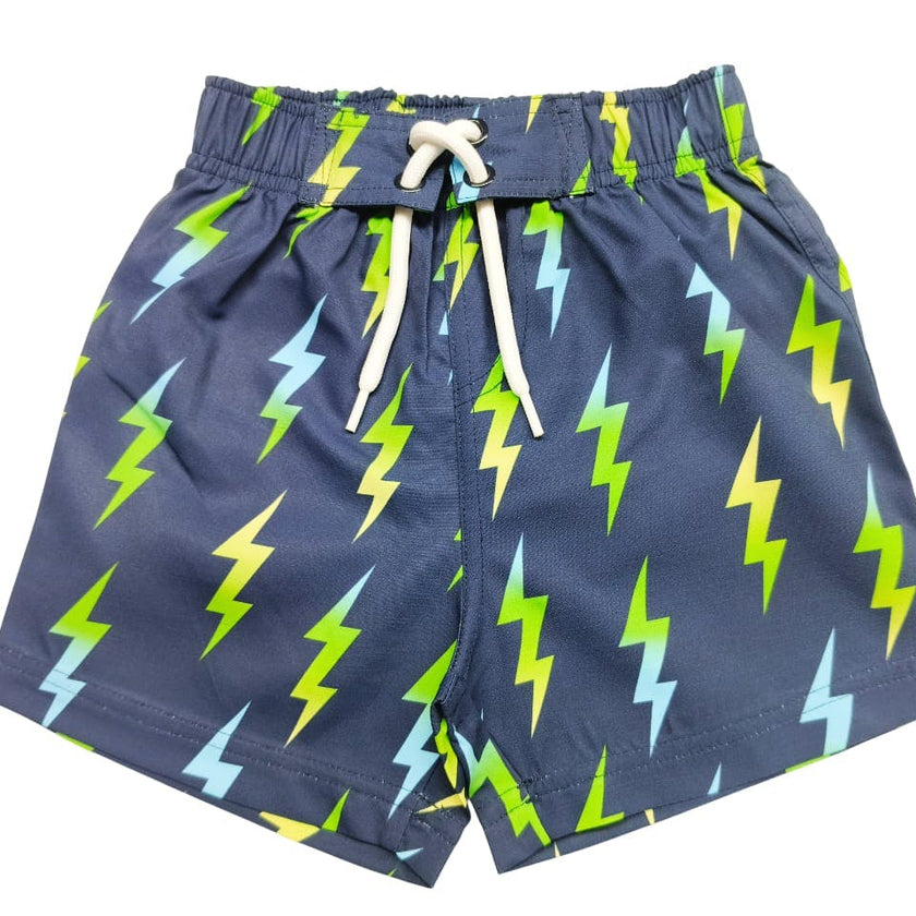 Baby Swim Board Shorts -Gradient Bolts