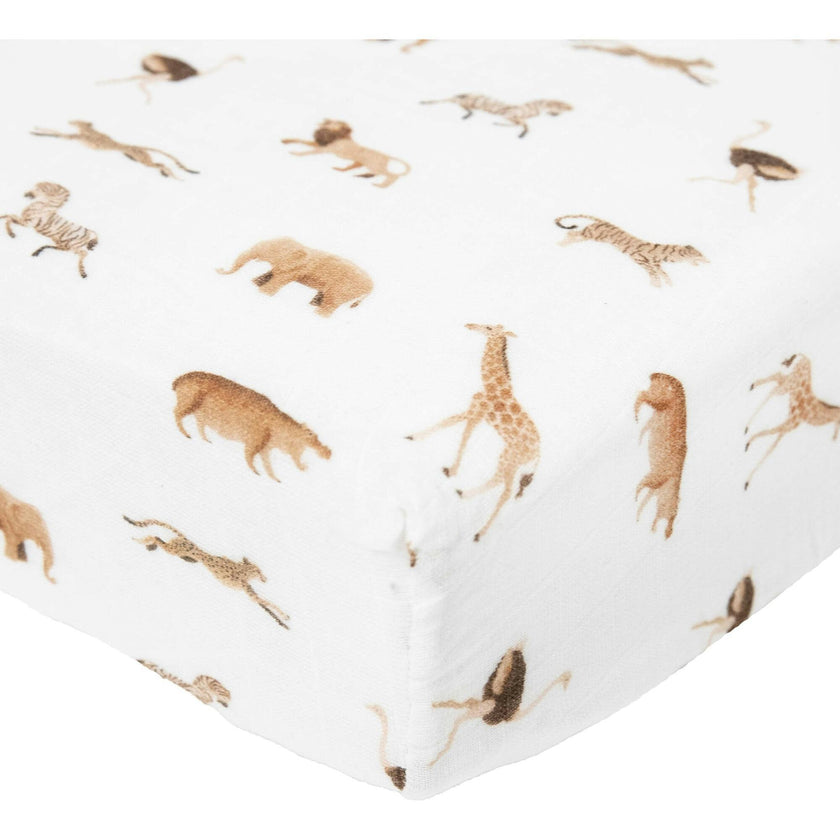 Organic Cotton Muslin Crib Sheet - White