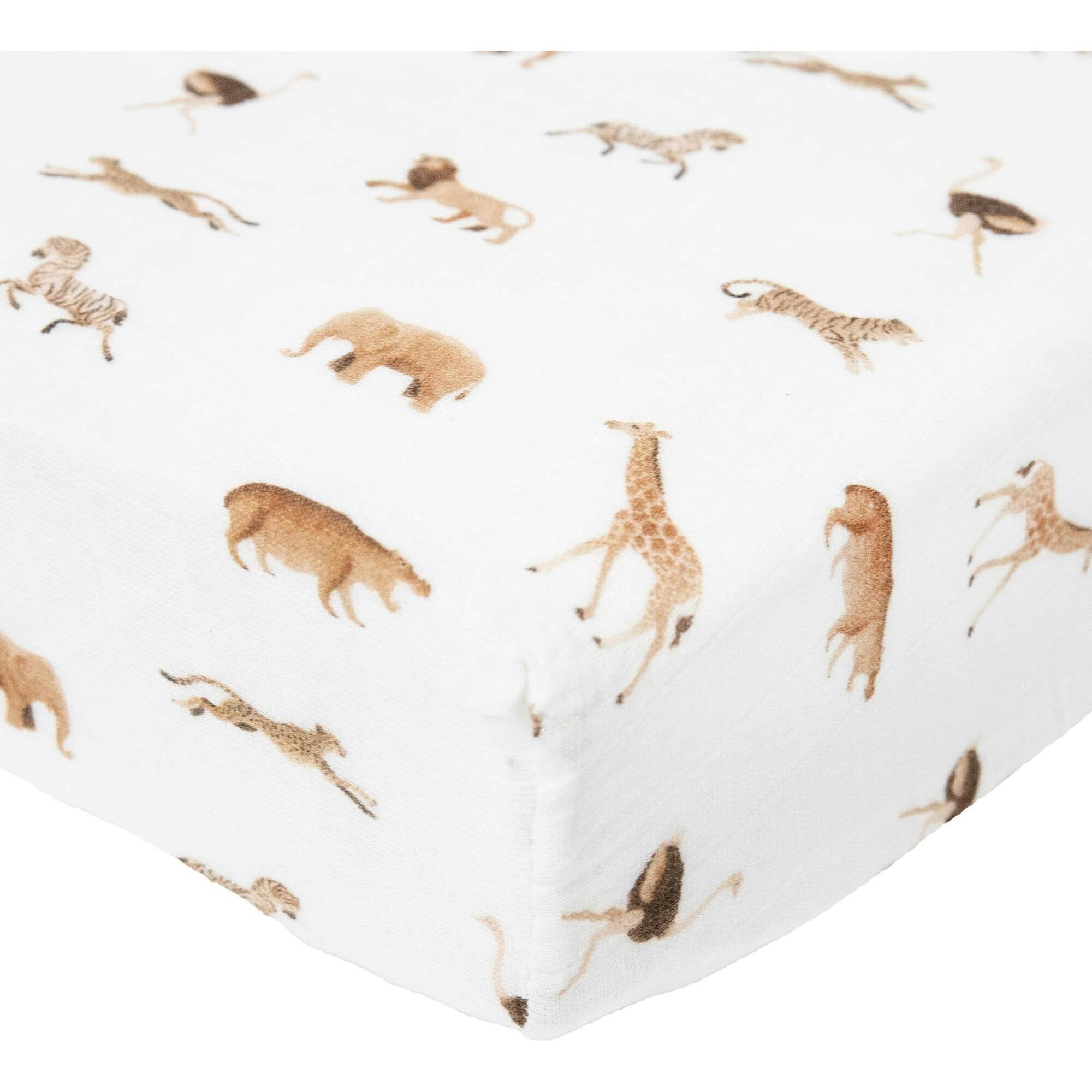 Organic Cotton Muslin Crib Sheet - White