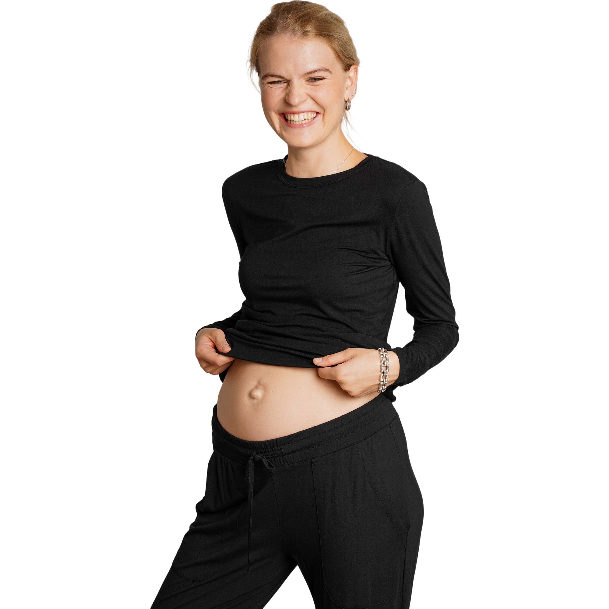 Liv Long Sleeve Crew Neck Maternity Tee
