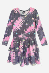 Simply Soft Long Sleeve Ruffle Skirt Dress
