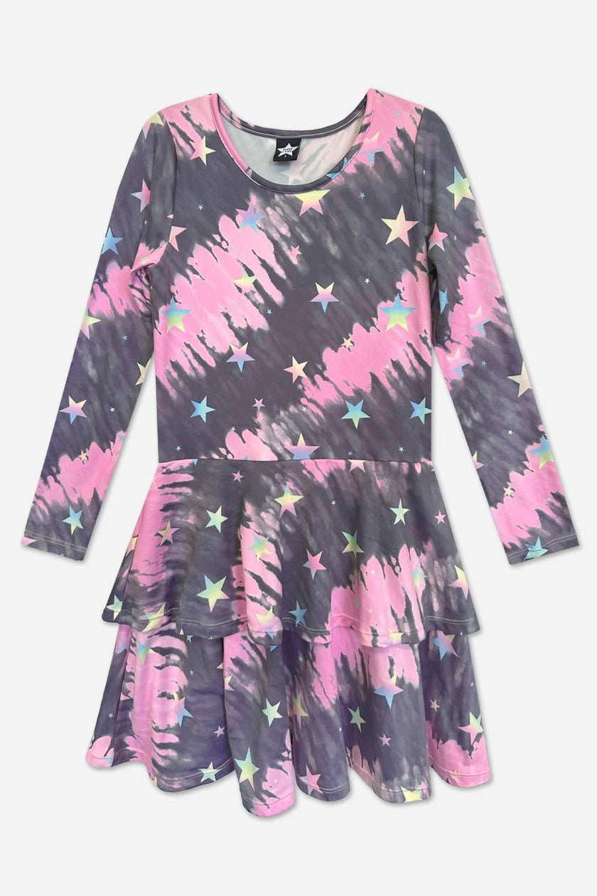 Simply Soft Long Sleeve Ruffle Skirt Dress