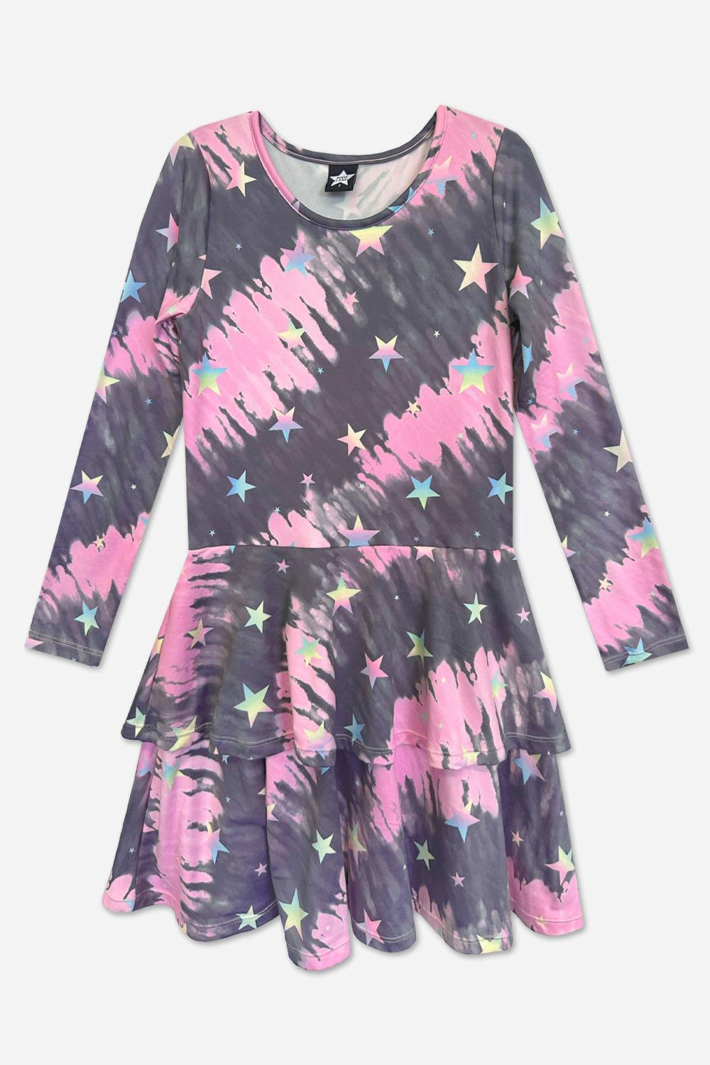 Simply Soft Long Sleeve Ruffle Skirt Dress