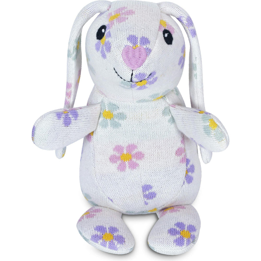 Knit Patterned Bunny Plush - Daisy