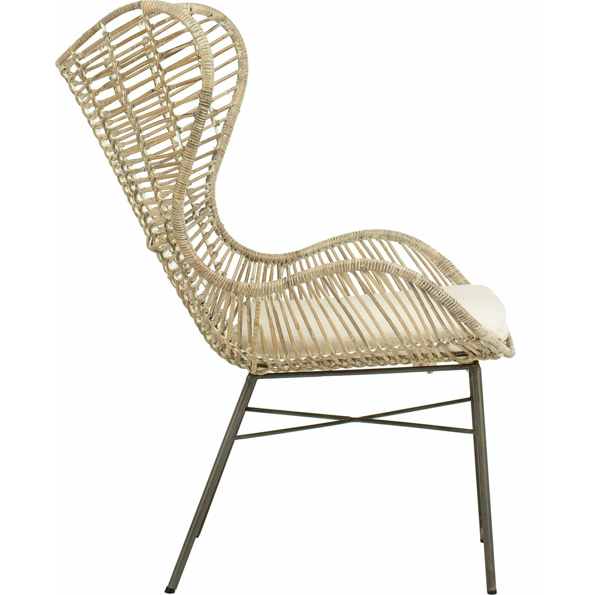 Malia Rattan Wingback Armchair