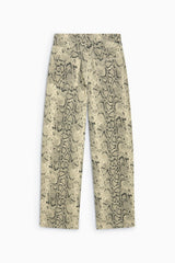 TNS Denim Woman Barrel Trouser Snake Print