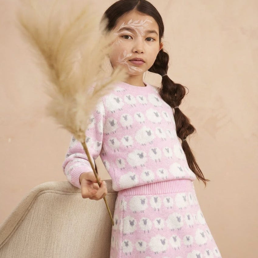 Little Bo Peep Pencil Skirt | Bubble Gum