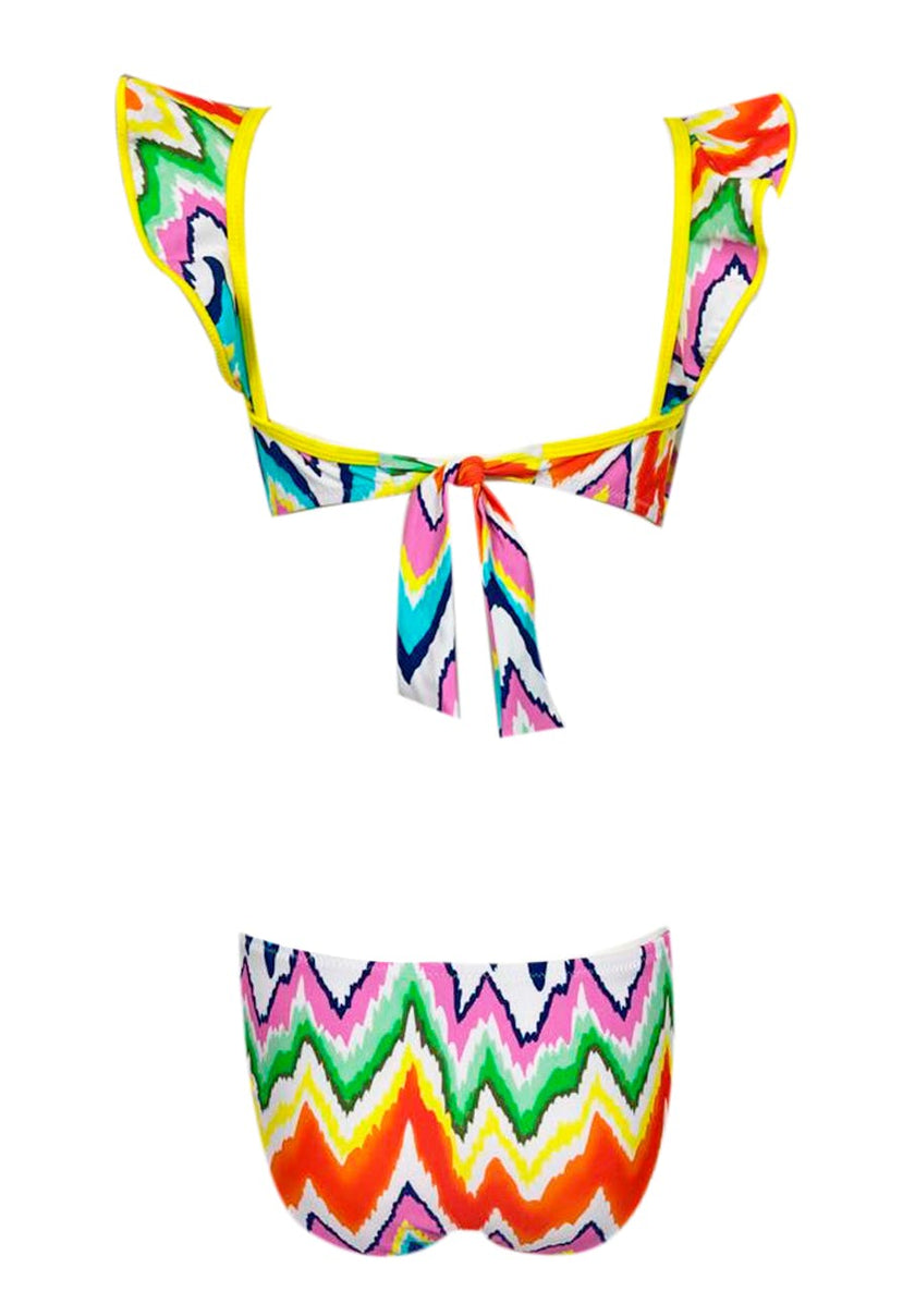 Akeno Sleeveless Ruffle Front Two-Piece Bikini