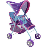 509 Mermaid Twin Doll Stroller - Purple & Teal
