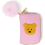 Teddy Pom Pom Zip Wallet