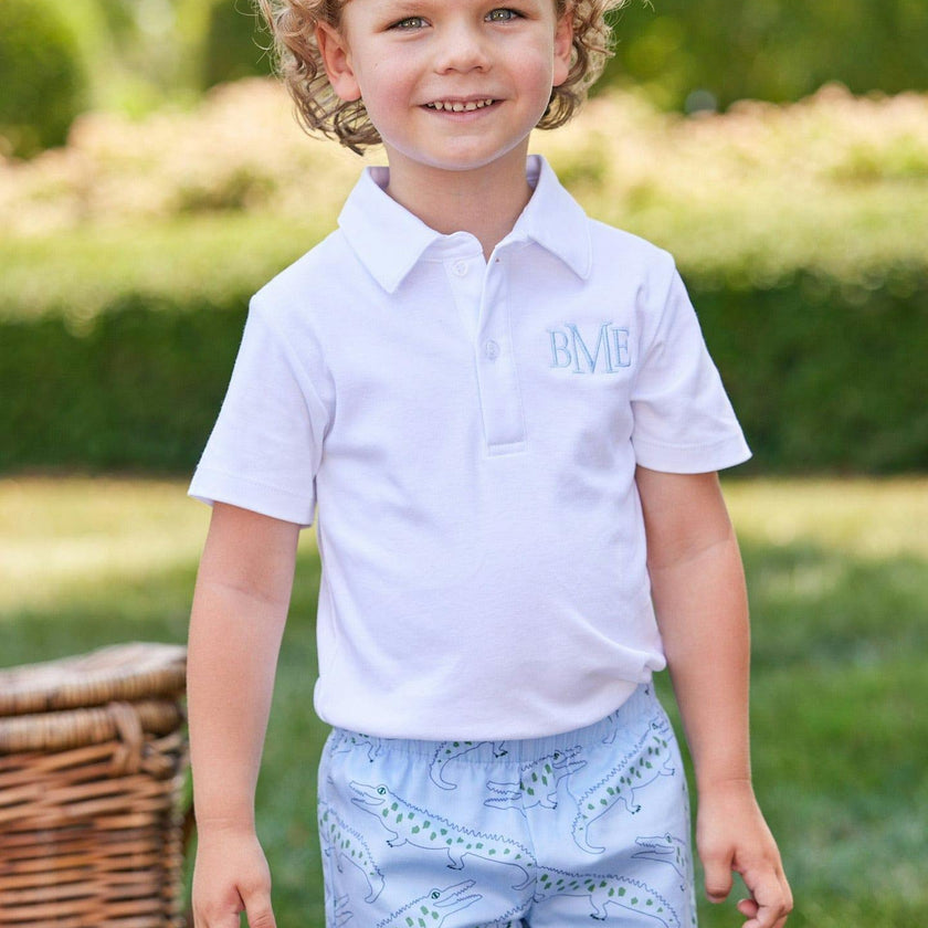 Short Sleeve Polo - White