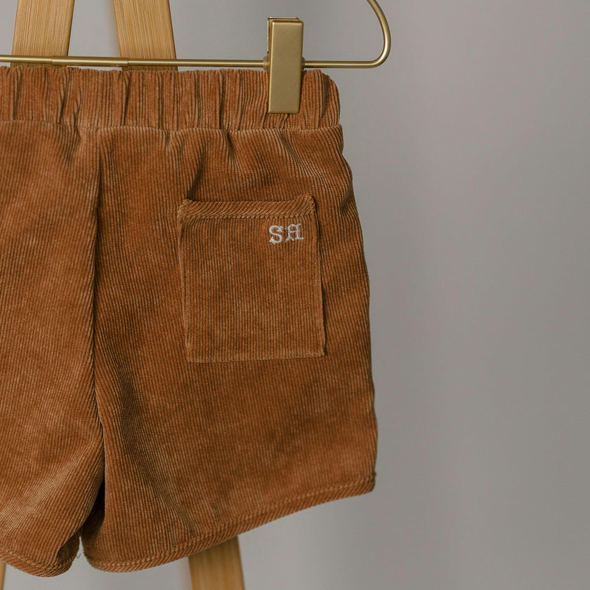 Athletic Short in Proformance Cord In Terra Cotta