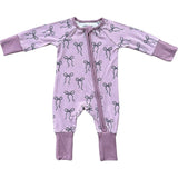 Long Sleeve Zip Romper Hair Bow