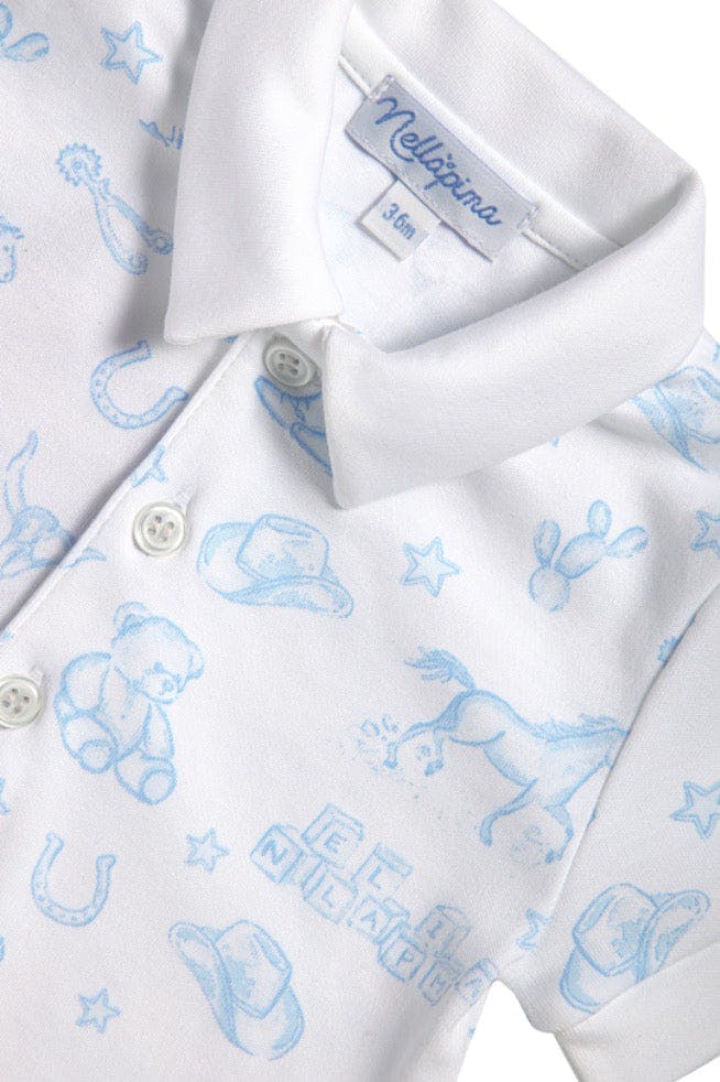 Blue Lone Star Toile&nbsp;Romper