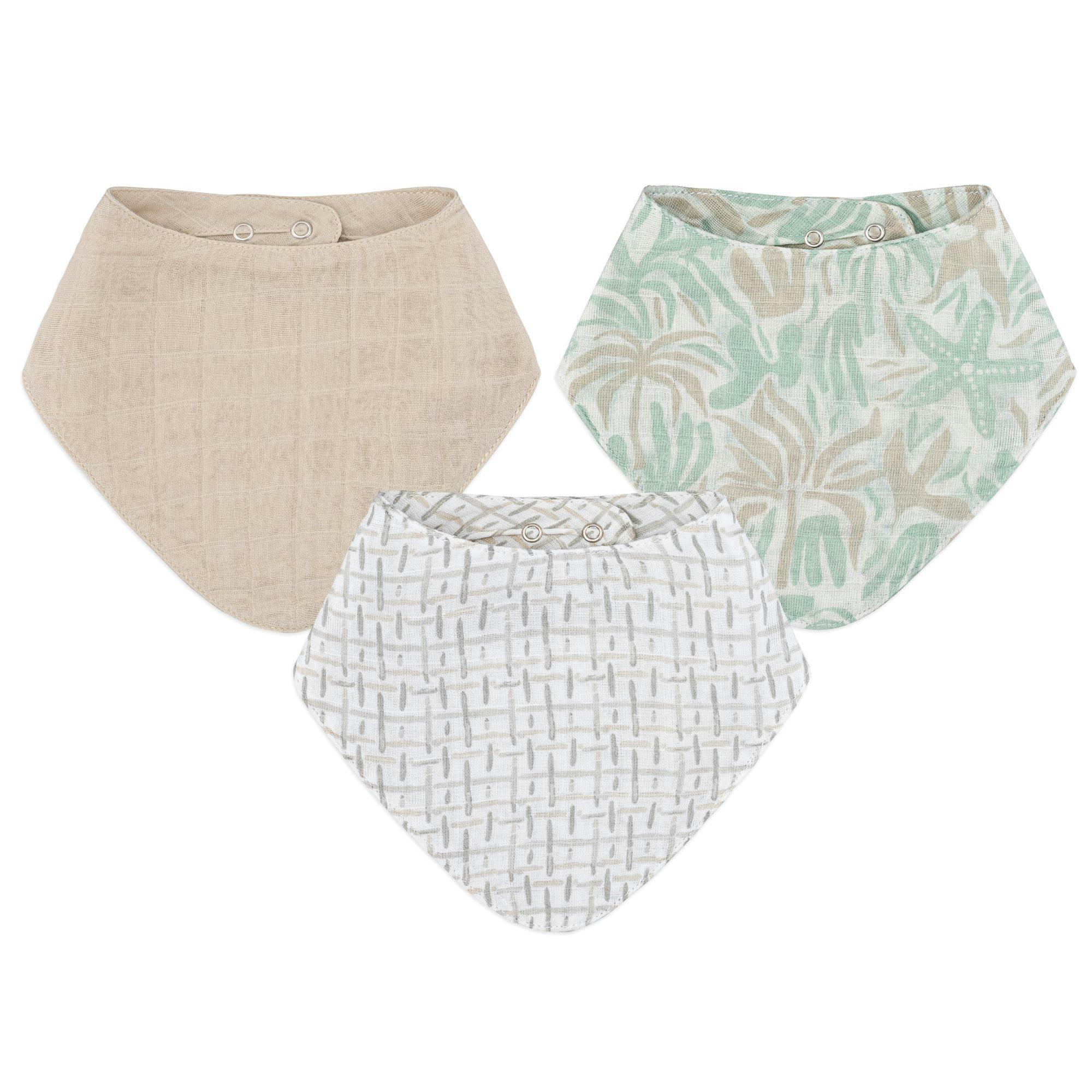 Cove Beach Life Cotton Bandana Baby Bib (3 Pack)