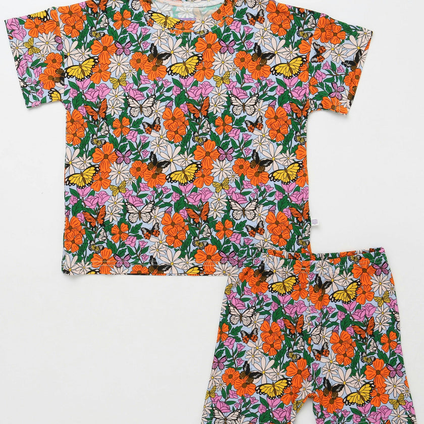 Butterfly Garden Biker Short Set