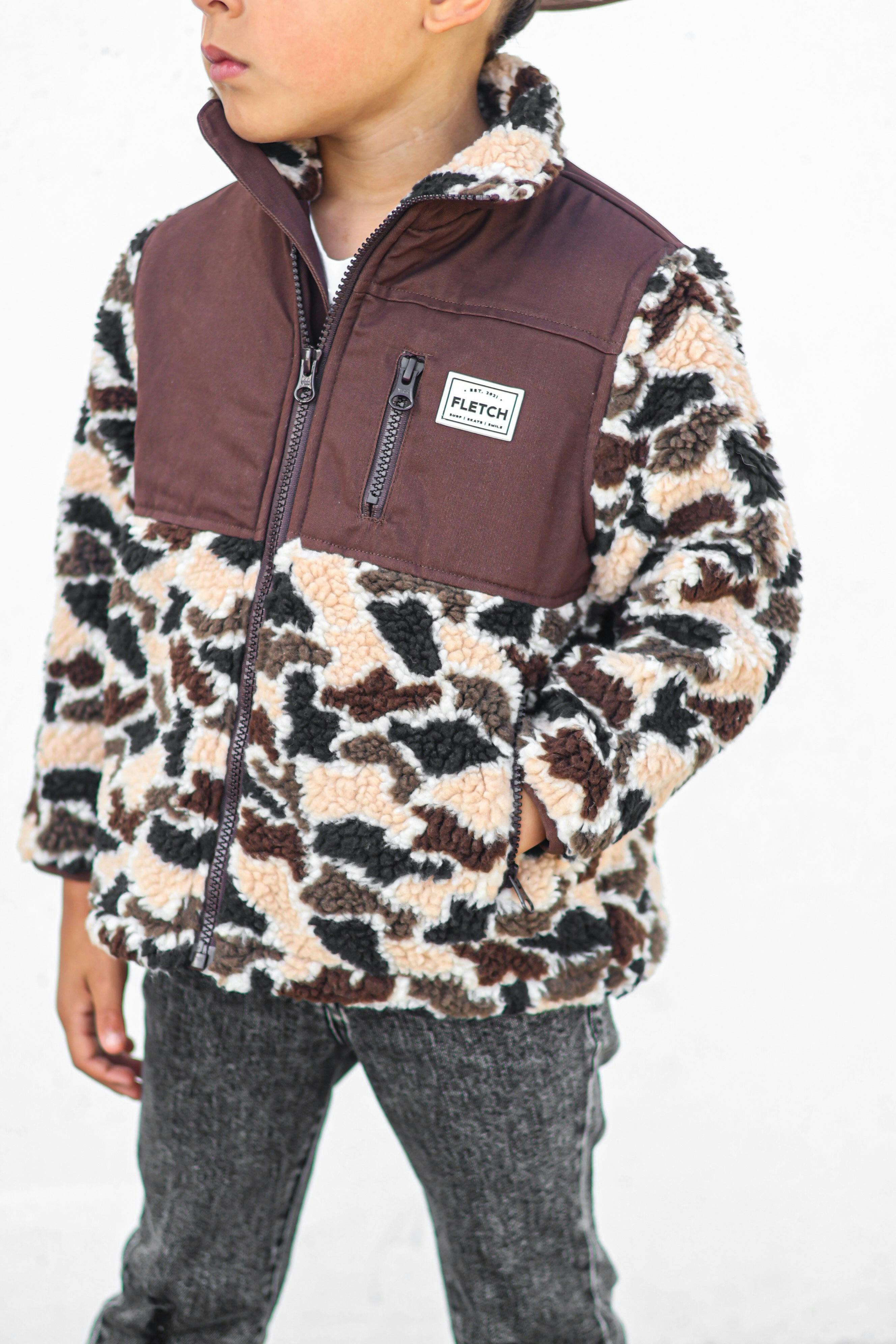 Brown Camo Sherpa