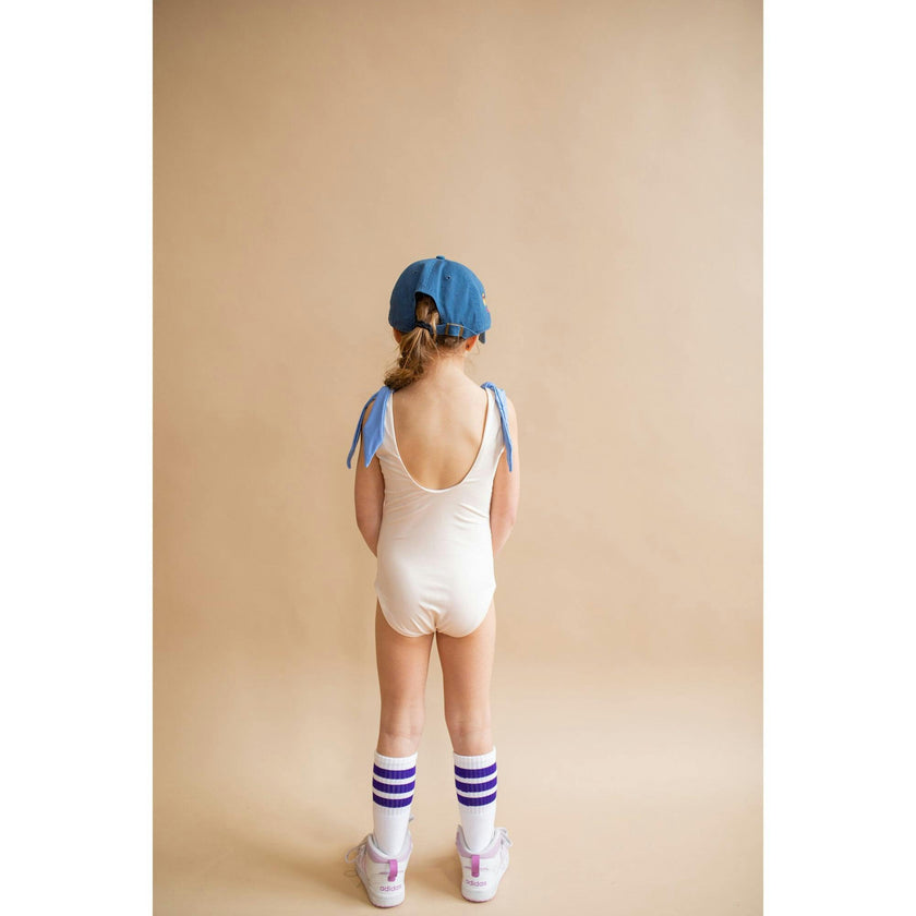 The Upper East Tie-Knot One-Piece Swuimsuit, Salmon Sky